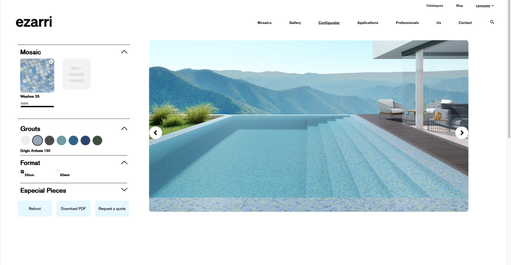 Ezarri pool mosaic configurator