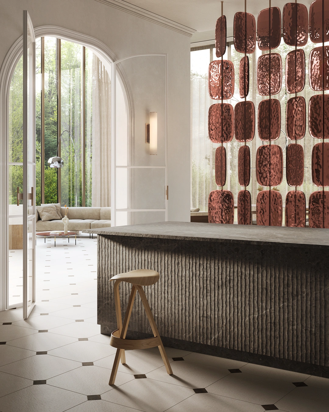 Countertops Stone Effect - Grigio Savelli Countertop Front