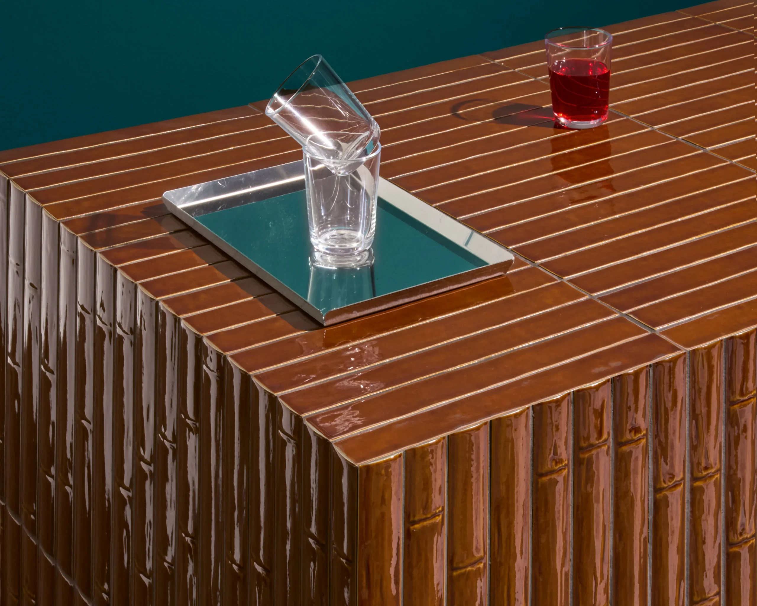 Accent Tiles - Milano 70 Cognac Plain & Bamboo